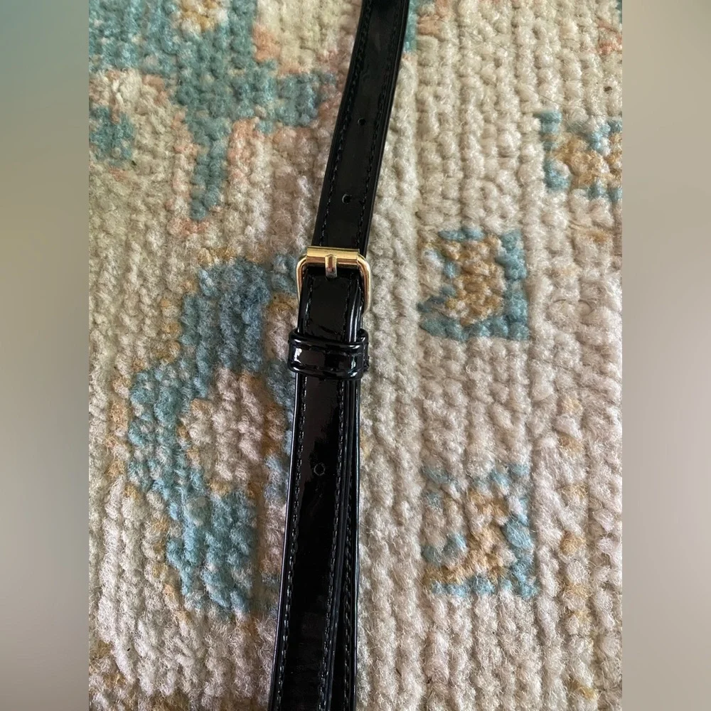 Betsey Johnson Shiny Patent Leather Mini Bag with Detachable Crossbody Strap - Picture 8 of 10